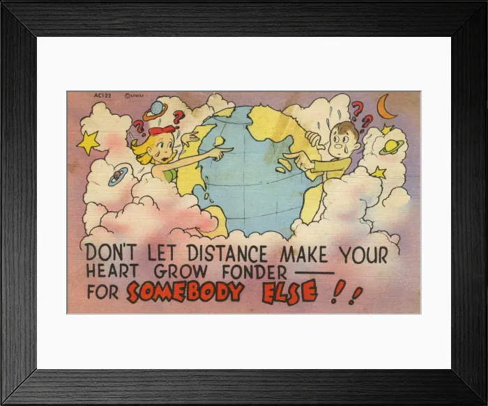 Framed Print : The problems of a long distance relationship Framed Print : The problems of a long distance relationship