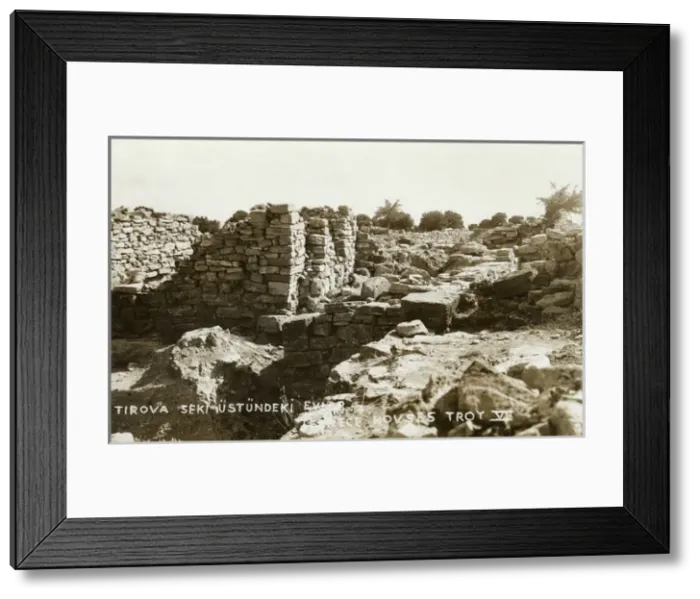 Framed Print : Ruins at Hisarlik / Troy - Deposits of Phase VI Framed Print : Ruins at Hisarlik / Troy - Deposits of Phase VI