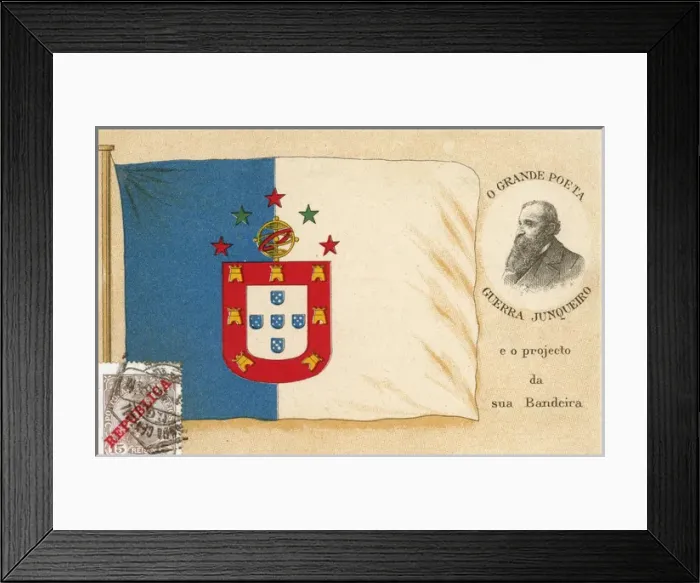 Framed Print : Flag of Portugal and Abilio Manuel Guerra Junqueiro Framed Print : Flag of Portugal and Abilio Manuel Guerra Junqueiro