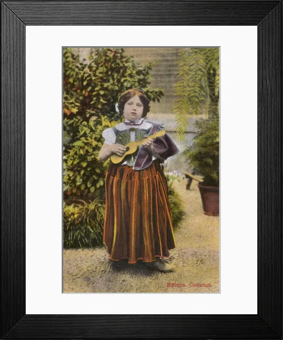 Framed Print : Portugal - Young girl in traditional costume Framed Print : Portugal - Young girl in traditional costume