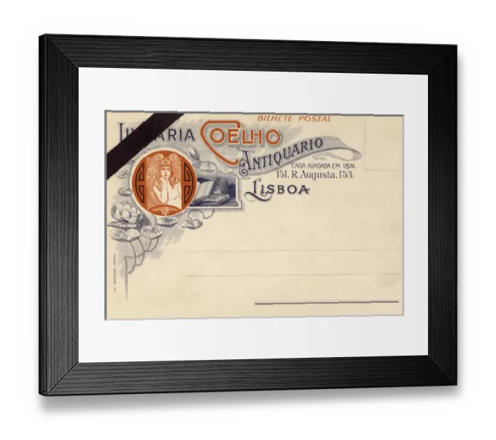 Framed Print : Lisbon, Portugal - Antiquarian Bookseller Postcard Framed Print : Lisbon, Portugal - Antiquarian Bookseller Postcard