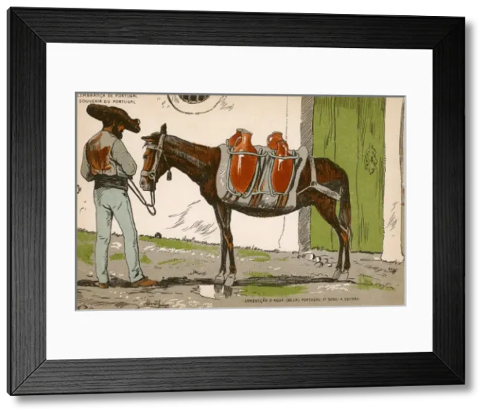 Framed Print : Water Carrier at Beja, Portugal Framed Print : Water Carrier at Beja, Portugal