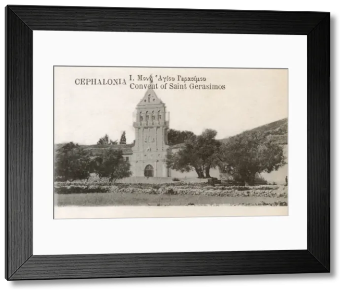 Framed Print : Belltower of the Convent of Saint Gerasimos - Kefalonia Framed Print : Belltower of the Convent of Saint Gerasimos - Kefalonia