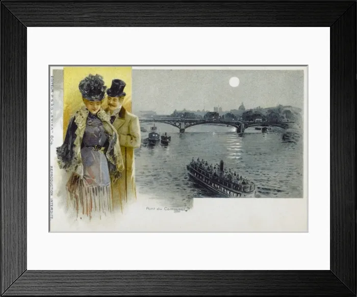Framed Print : Pont de Carrousel, Paris, France Framed Print : Pont de Carrousel, Paris, France