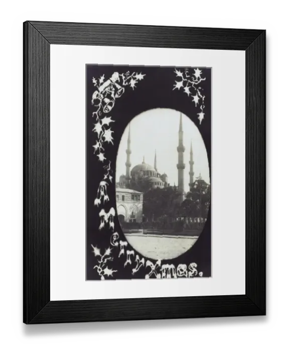 Framed Print : A Christmas Card featuring a Mosque Framed Print : A Christmas Card featuring a Mosque