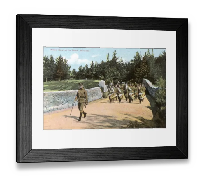 Framed Print : Military Band on the march, Bermuda Framed Print : Military Band on the march, Bermuda