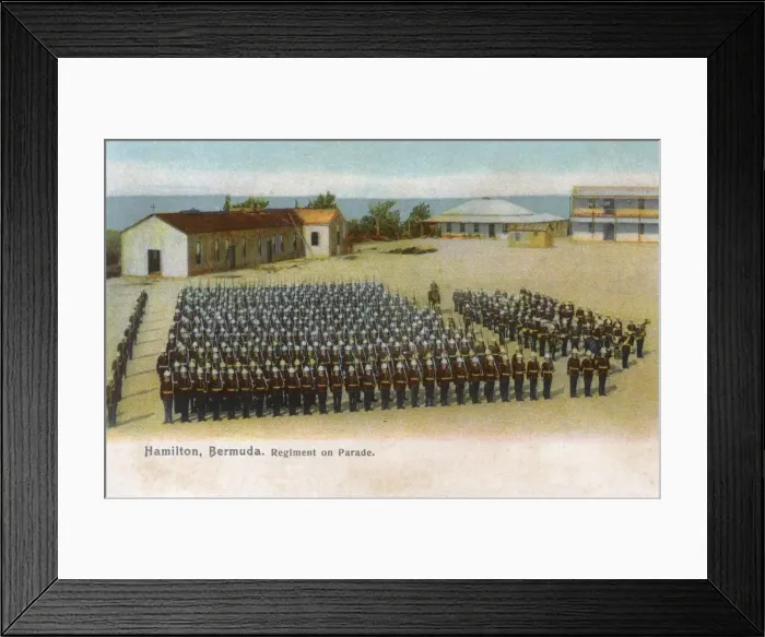 Framed Print : Hamilton, Bermuda - Regiment on Parade Framed Print : Hamilton, Bermuda - Regiment on Parade