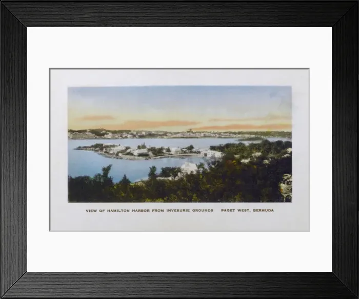 Framed Print : View of Hamilton Harbour, Paget West, Bermuda Framed Print : View of Hamilton Harbour, Paget West, Bermuda