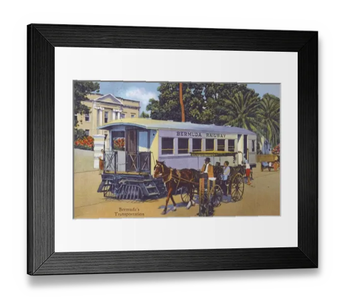 Framed Print : Tram Car, Bermuda Framed Print : Tram Car, Bermuda