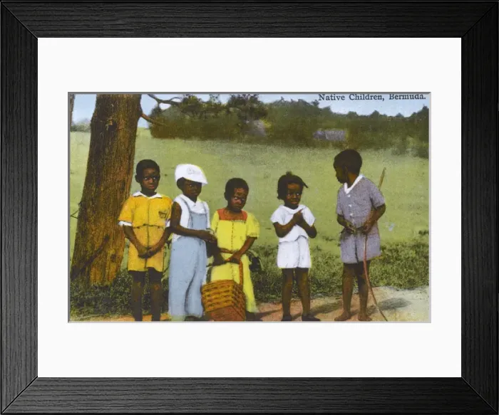 Framed Print : Bermudan Children, Bermuda Framed Print : Bermudan Children, Bermuda