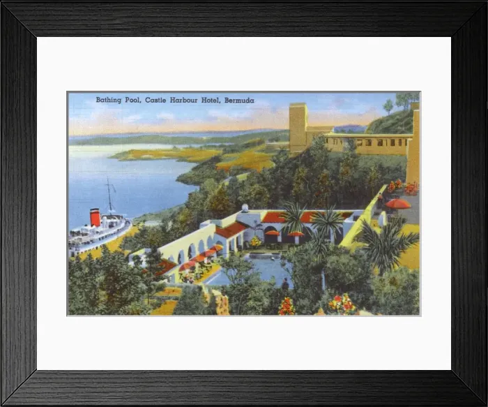 Framed Print : Bathing pool, Castle Harbour Hotel, Bermuda Framed Print : Bathing pool, Castle Harbour Hotel, Bermuda