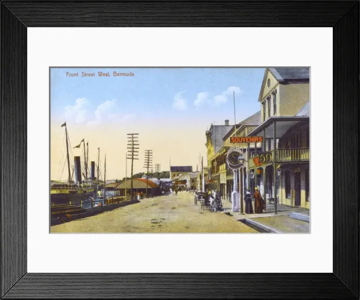 Framed Print : Front Street West, Hamilton, Bermuda Framed Print : Front Street West, Hamilton, Bermuda