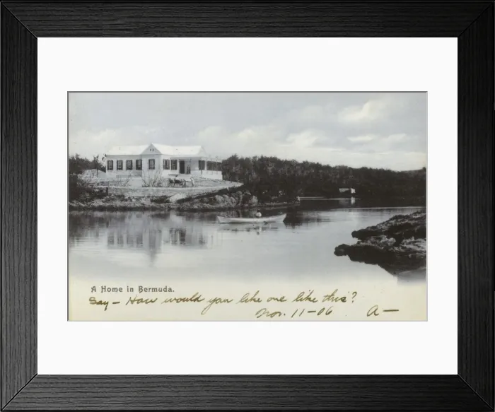 Framed Print : A fine lakeside home in Bermuda Framed Print : A fine lakeside home in Bermuda