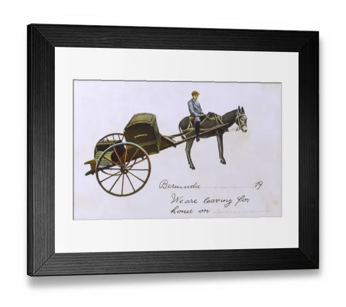 Framed Print : Returning home postcard