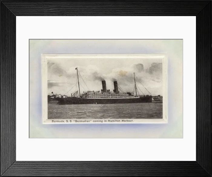 Framed Print : Ss Bermudian arriving into Hamilton Harbour, Bermuda Framed Print : Ss Bermudian arriving into Hamilton Harbour, Bermuda
