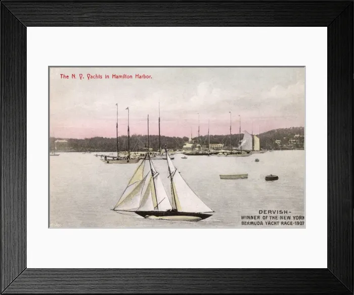Framed Print : Dervish Yacht in Hamilton Harbour, Bermuda Framed Print : Dervish Yacht in Hamilton Harbour, Bermuda