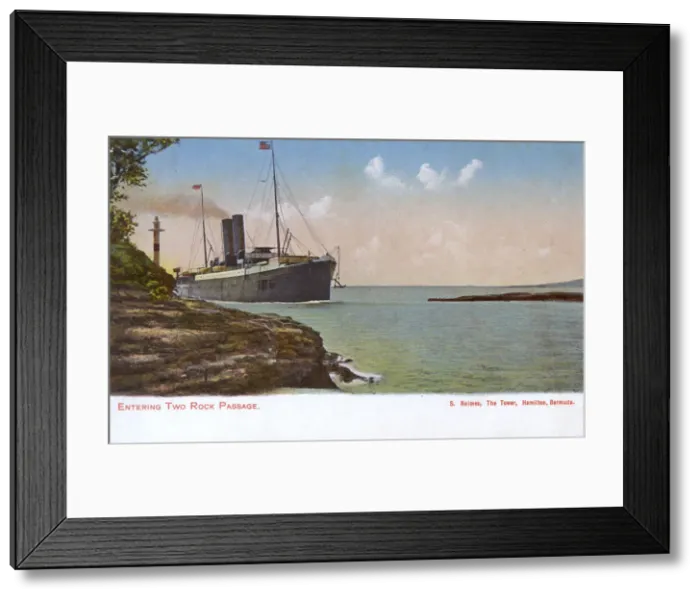 Framed Print : S. S. Trinidad entering Two Rock Passage, Bermuda Framed Print : S. S. Trinidad entering Two Rock Passage, Bermuda