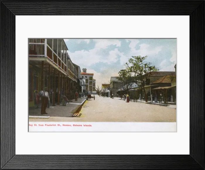 Framed Print : Bay Street from Frederick Street, Nassau, Bahamas Framed Print : Bay Street from Frederick Street, Nassau, Bahamas