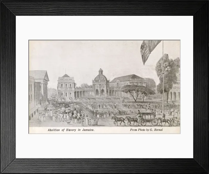 Framed Print : Abolition of Slavery in Jamaica Framed Print : Abolition of Slavery in Jamaica