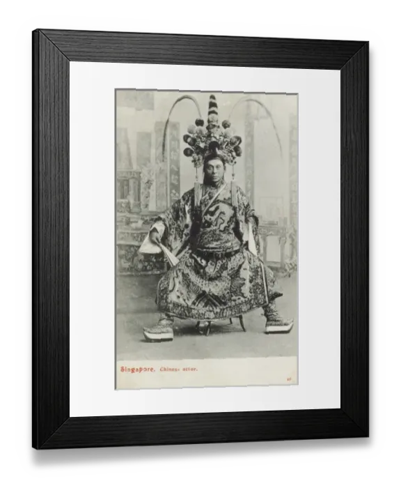 Framed Print : Chinese Actor in elaborate costume - Singapore Framed Print : Chinese Actor in elaborate costume - Singapore