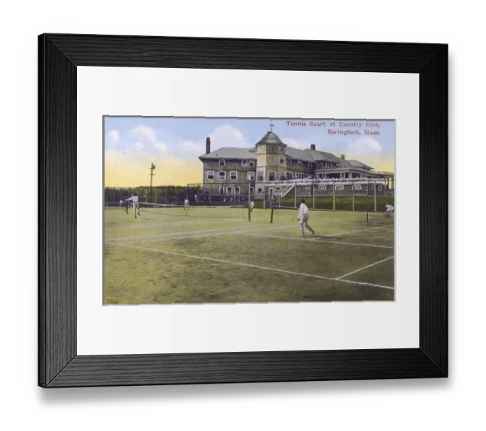 Framed Print : Tennis Courts - Country Club, Springfield, Massachusetts Framed Print : Tennis Courts - Country Club, Springfield, Massachusetts