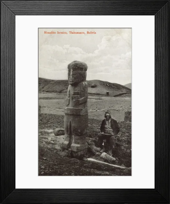 Framed Print : Monolithic stele at Tiwanaku, Bolivia Framed Print : Monolithic stele at Tiwanaku, Bolivia