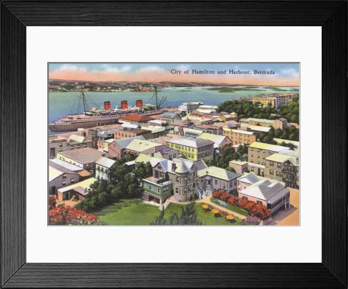 Framed Print : City of Hamilton and Harbour, Bermuda Framed Print : City of Hamilton and Harbour, Bermuda