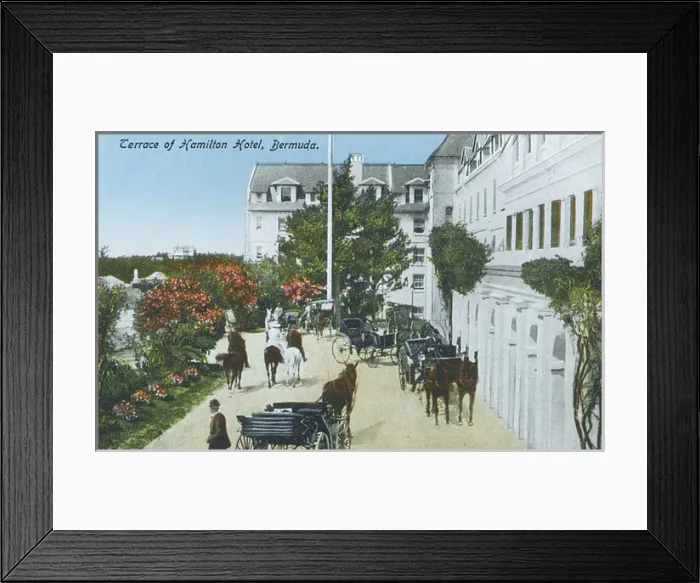 Framed Print : The Terrace of the Hamilton Hotel, Bermuda Framed Print : The Terrace of the Hamilton Hotel, Bermuda