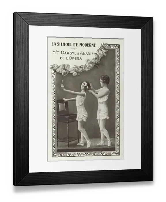 Framed Print : Mademoiselles Dargyl & Ananie de L Opera - Corsets Framed Print : Mademoiselles Dargyl & Ananie de L Opera - Corsets