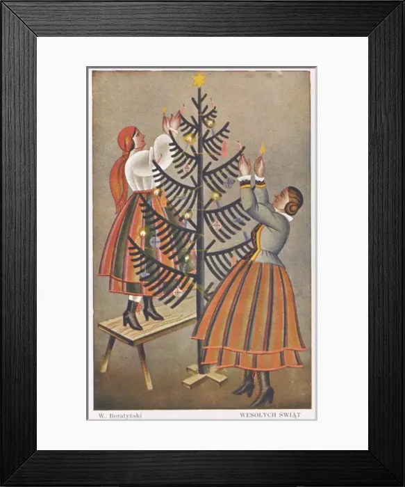 Framed Print : Poland - Decking the Christmas Tree Framed Print : Poland - Decking the Christmas Tree
