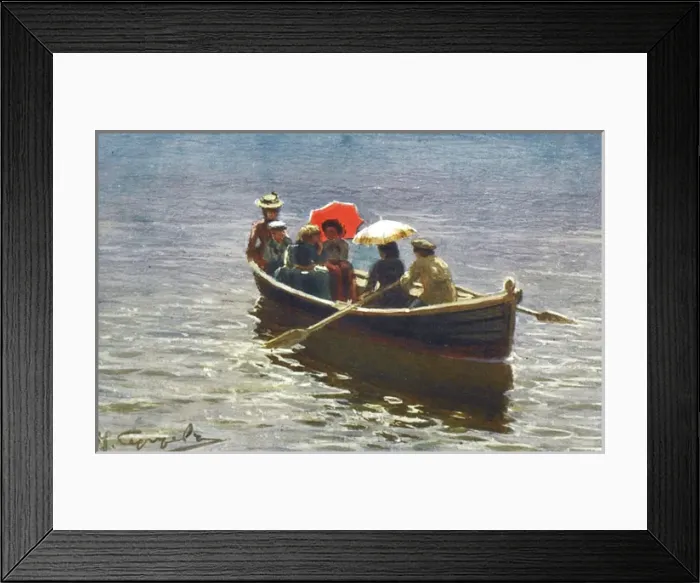 Framed Print : On the Lake - Group take a little boat out for a spin Framed Print : On the Lake - Group take a little boat out for a spin