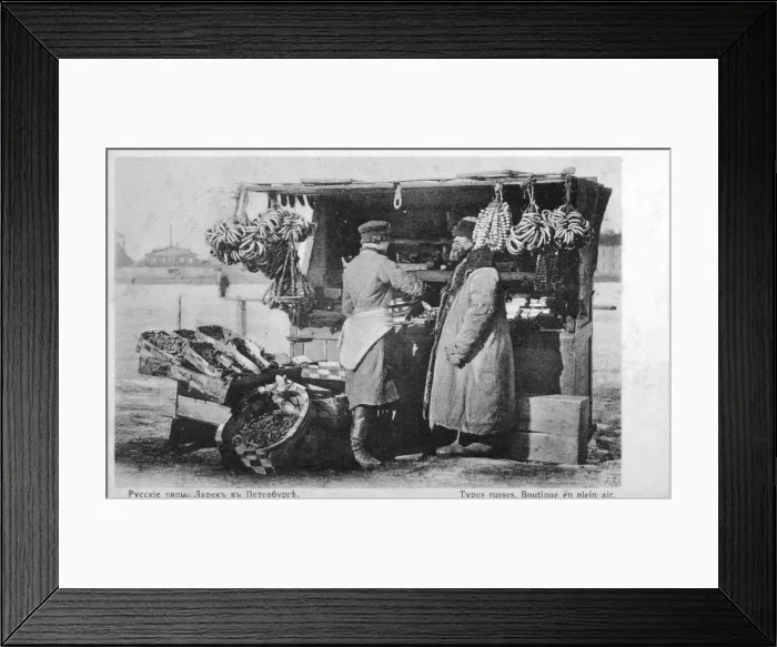 Framed Print : Open Air food stall - Russia Framed Print : Open Air food stall - Russia
