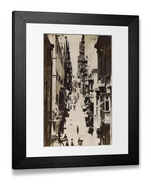 Framed Print : Malta - Strada St Lucia, Valletta - WWI era Framed Print : Malta - Strada St Lucia, Valletta - WWI era