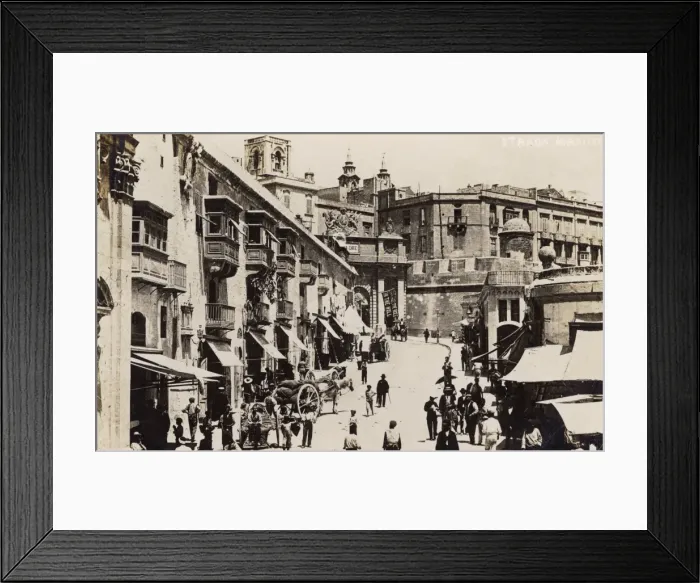 Framed Print : Malta - Strada Marina, Valletta - WWI era Framed Print : Malta - Strada Marina, Valletta - WWI era