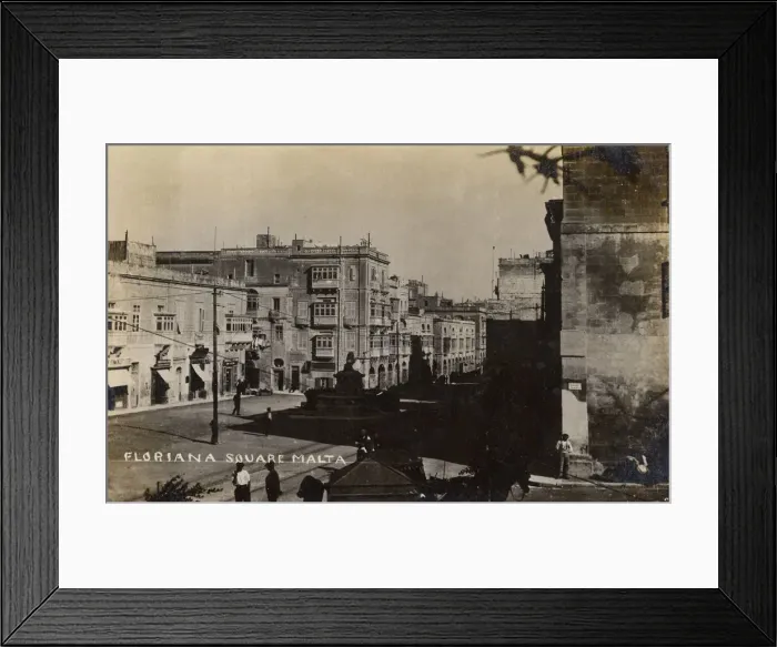 Framed Print : Malta - Piazza Pont Anna Floriana - WWI era Framed Print : Malta - Piazza Pont Anna Floriana - WWI era