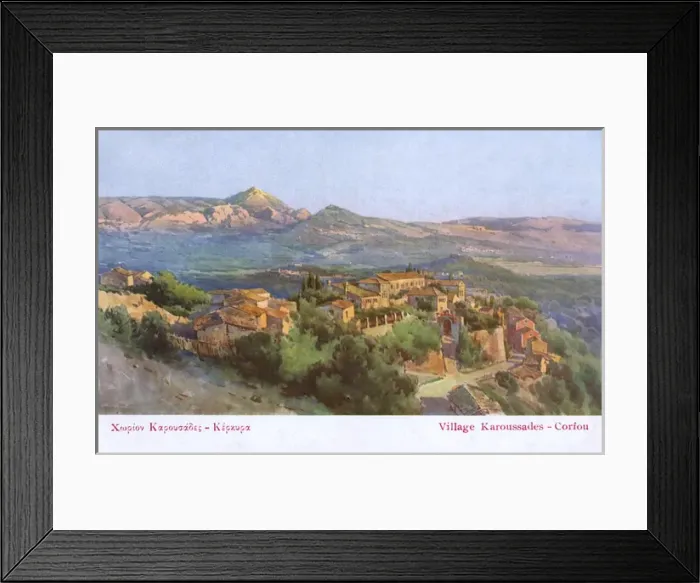 Framed Print : Greece, Corfu - Village of Karoussades Framed Print : Greece, Corfu - Village of Karoussades