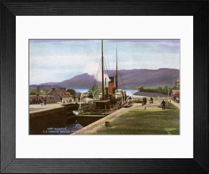 Framed Print : Passing through the locks at Fort Augustus, Scotland Framed Print : Passing through the locks at Fort Augustus, Scotland