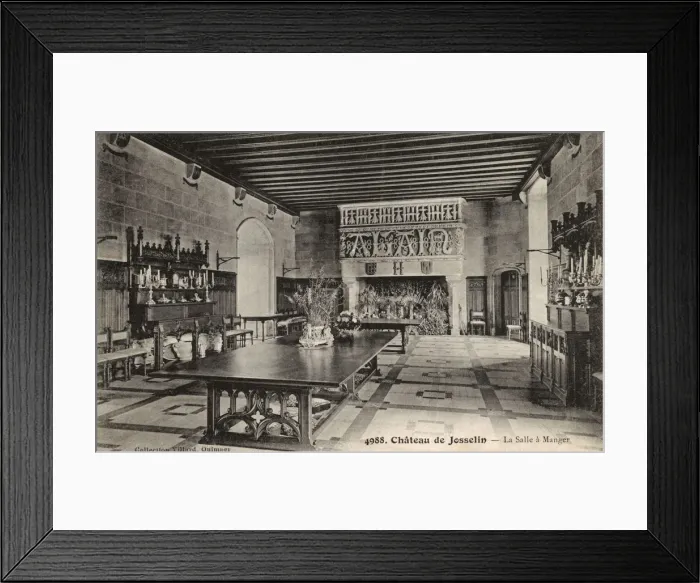 Framed Print : Dining Room at the Chateau de Josselin, France Framed Print : Dining Room at the Chateau de Josselin, France