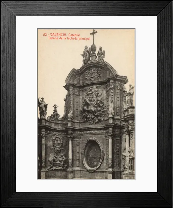 Framed Print : Valencia, Spain - Detail of the Cathedral Facade Framed Print : Valencia, Spain - Detail of the Cathedral Facade