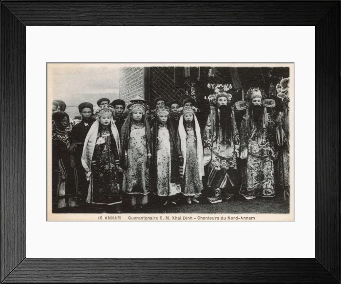 Framed Print : Birthday of Vietnamese Emperor Khai Dinh - Dancers Framed Print : Birthday of Vietnamese Emperor Khai Dinh - Dancers