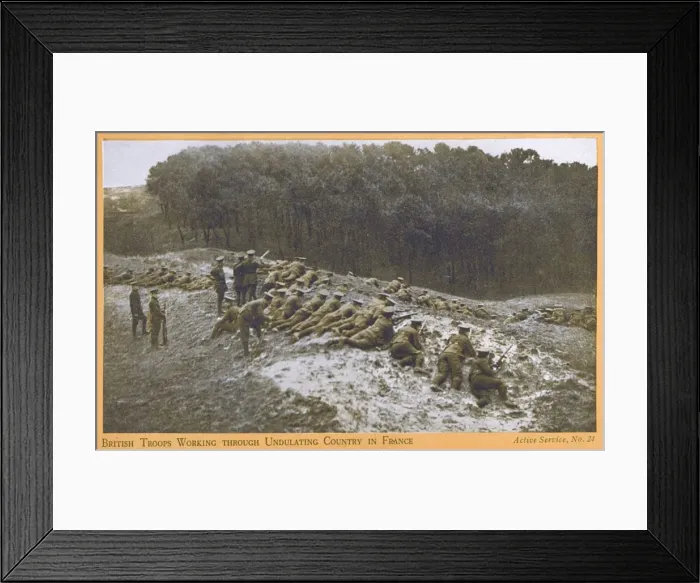 Framed Print : British Troops moving through Northern France - WWI Framed Print : British Troops moving through Northern France - WWI