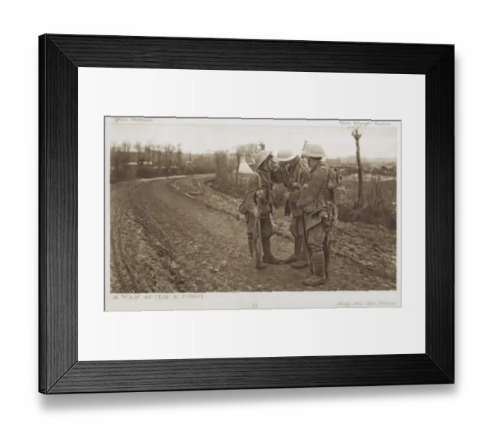 Framed Print : Having a smoke after a fight - WWI Framed Print : Having a smoke after a fight - WWI