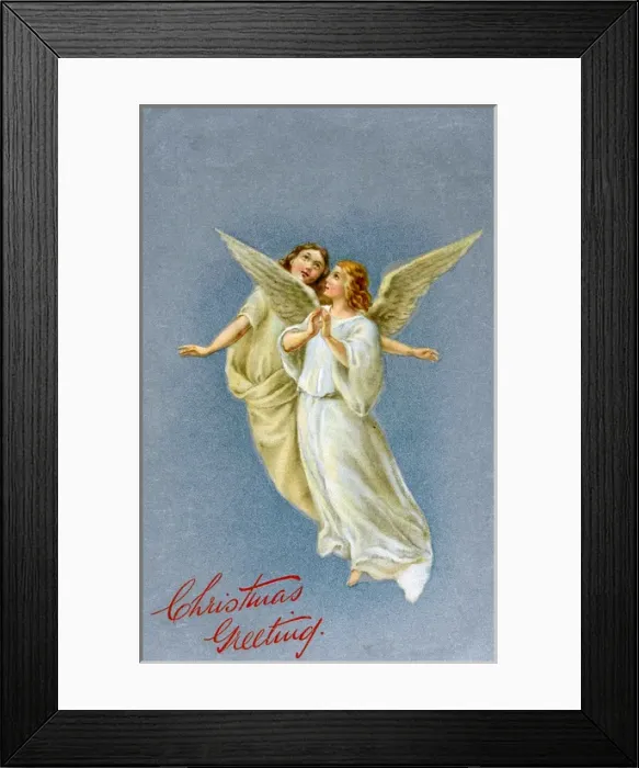 Framed Print : Two Christmas Angels Framed Print : Two Christmas Angels