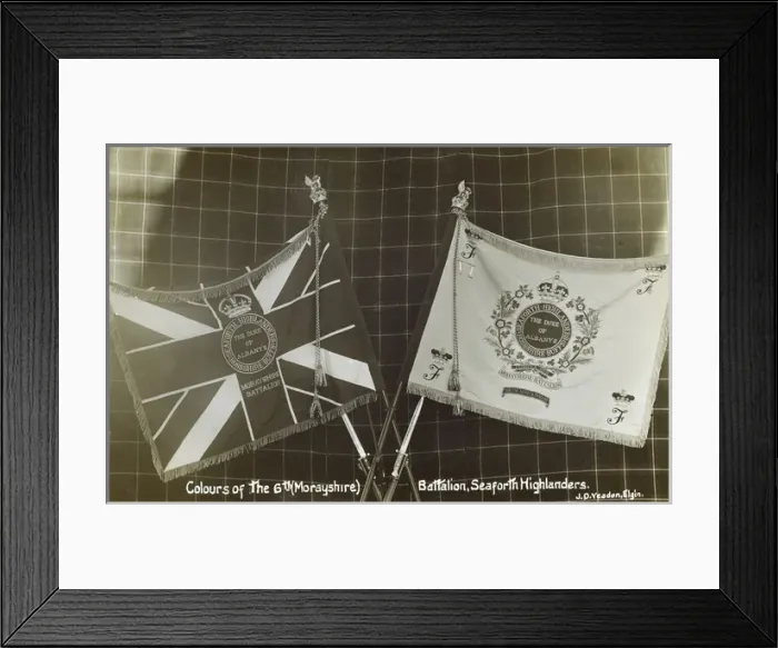Framed Print : Colours of the 6th (Morayshire) Battalion, Seaforth Highland Framed Print : Colours of the 6th (Morayshire) Battalion, Seaforth Highland