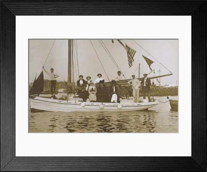 Framed Print : Family group - Yacht - Southampton Harbour, Hampshire Framed Print : Family group - Yacht - Southampton Harbour, Hampshire