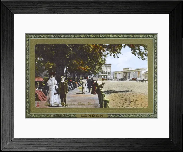 Framed Print : Hyde Park Corner from Rotten Row, London Framed Print : Hyde Park Corner from Rotten Row, London