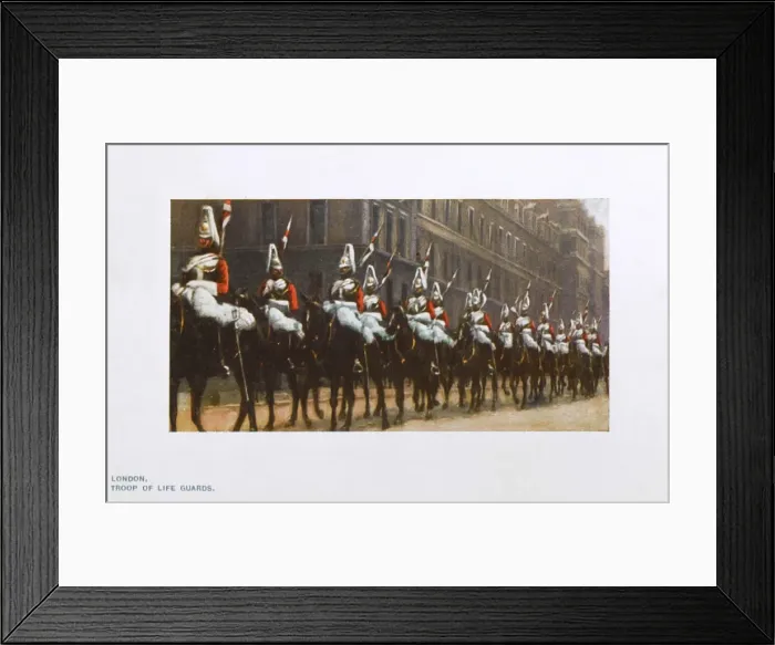 Framed Print : Troop of Life Guards, Whitehall, London, England Framed Print : Troop of Life Guards, Whitehall, London, England