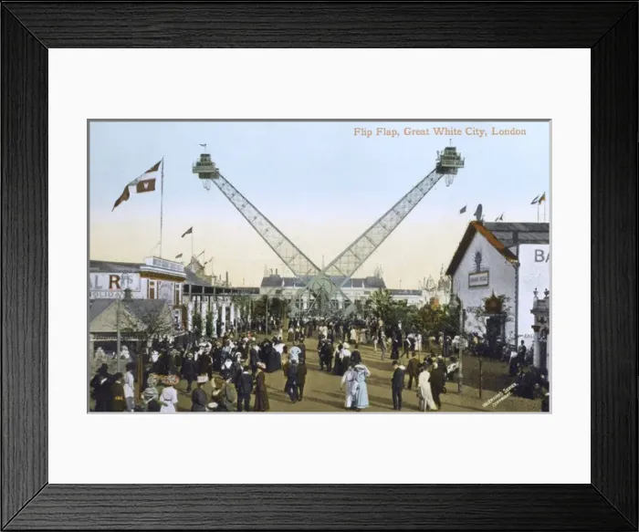 Framed Print : Flip Flap Ride - Franco-British Exhibition of 1908 Framed Print : Flip Flap Ride - Franco-British Exhibition of 1908