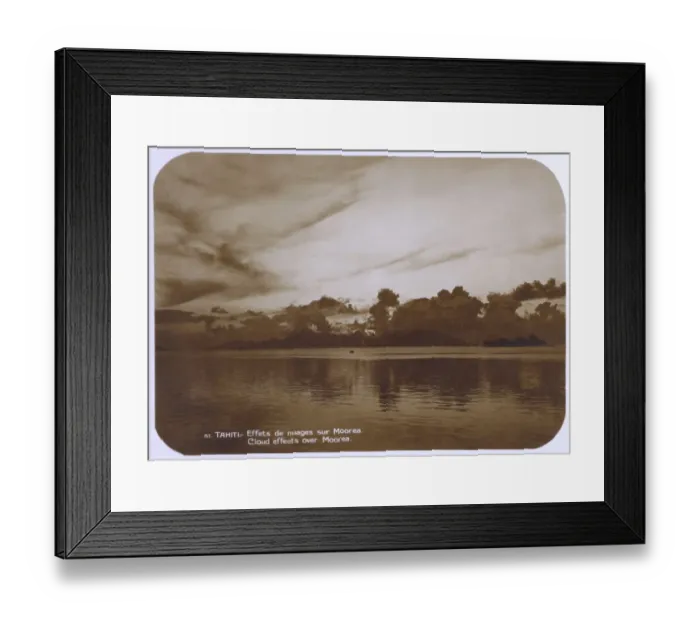 Framed Print : Tahiti - Cloud effects over Moorea Framed Print : Tahiti - Cloud effects over Moorea
