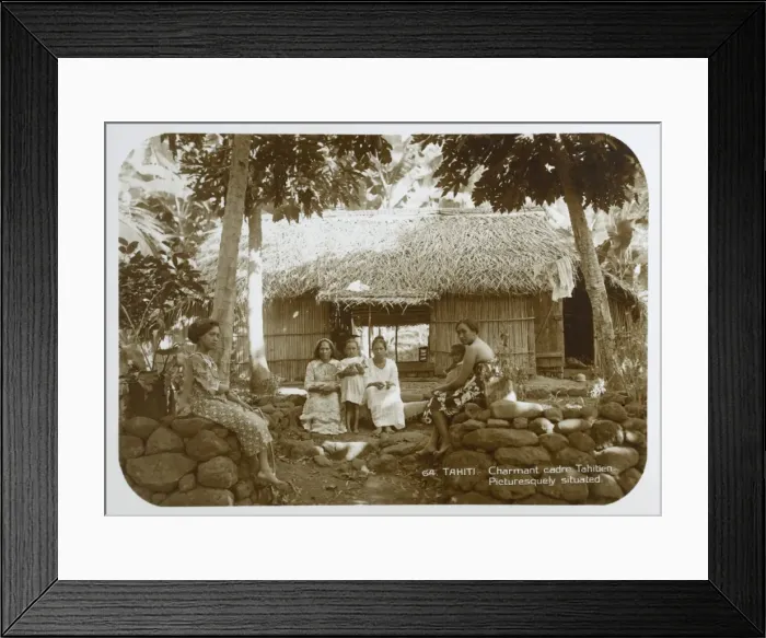 Framed Print : Tahitian Villagers Framed Print : Tahitian Villagers